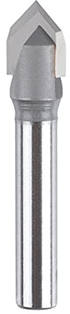 SpeTool V-Nutfräser-Bit, Fasenfräser-Bits, Vollhartmetall-Fräser-Bits, 90 Grad, CNC, V-Bit, 1,27 cm Schnittdurchmesser, 1/4 Zoll Schaft zum Anfasen, Holzschnitzen, Gravieren, Holzbearbeitung