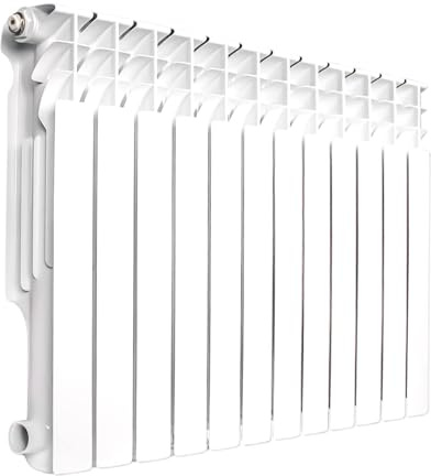 AB Wall-mounted Radiator Heater with 12 Panels, Light Weight Aluminum Hot Water Radiator for Kitchen, Bedroom and Greenhouse