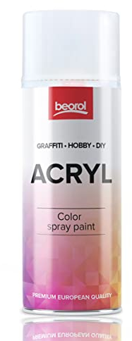 BigDean by Beorol Sprühlack weiß, matt - Sprühfarbe Spraydose Acryllack DIY Lack Spray 400ml Sprühdose Lackspray für Kunststoff, Metall, Holz, uvm. - RAL 9016 Matt Verkehrsweiß