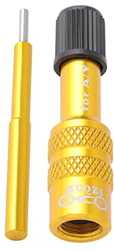 SM SunniMix Fahrradgabel Ventiladapter Federgabel Aufblasbarer Ventiladapter für Downhill-Fahrrad, Gold