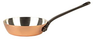 Cuisine Romefort | tinned copper pan with cast iron handle | traditional frying pan made of solid copper with tin coating | skillet made in France 6.3 in