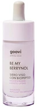 Goovi, Be My Berrynol Anti-Falten-Gesichtsserum mit Biopeptiden, Hyaluronsäure und Bakuchiol, Lifting-Effekt, verbessert die Festigkeit und das Aussehen der Haut, Inhaltsstoffe natürlichen Ursprungs