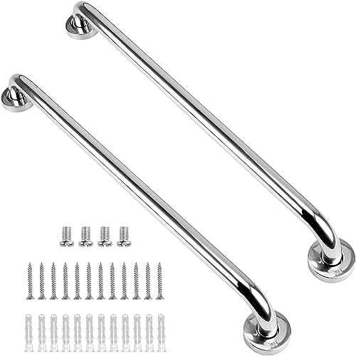 supregear Haltegriffe Für Senioren (2 Stück), 80 cm Edelstahl Sicherheits Balance Badewannengriff in Chrom für Badezimmer Toilette Küche Schlafzimmer, Verdeckte Schraube Wandmontage