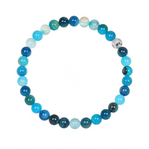ELEDORO Edelsteinarmband für Damen 6 mm | ELEDORO, kleine deutsche Schmuckmarke: handgefertigtes 6-mm-Edelsteinarmband für Yoga, Meditation und Achtsamkeit