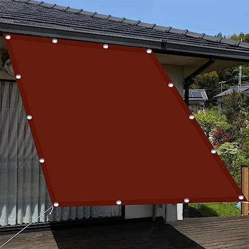 Tenda a Vela Rettangolare 1.6 x 2.6 m Acqua Resistente al Vento Tenda a Vela Ombreggiante con Fune e Occhielli per Esterno, Piscina, Weinrot
