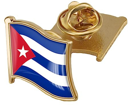 Spilla Per Camicia Con Bandiera Di Cuba Con Gocce Di Cristallo, Bottoni Che Coprono Spille, Bottoni Invisibili Di Sicurezza, Prevengono L'Esposizione Accidentale Di Bottoni Per Borse, T-Shirt, Tutti