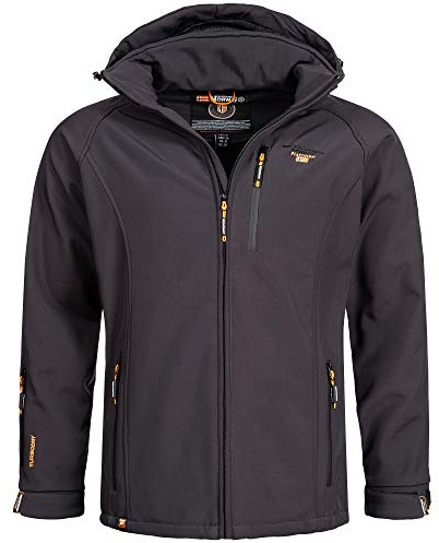 Geographical Norway Herren Softshell Jacke S - 7XL – Regenjacke - Outdoor Übergangs Regen Jacke im Bundle mit UD Beanie