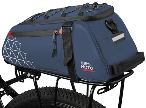 KEMIMOTO 8L Borse per Bici, 2 in 1 Borse Bici Posteriore Laterali, Borsa per Bicicletta Impermeabile in PVC per Strada Bike Mountain Bike