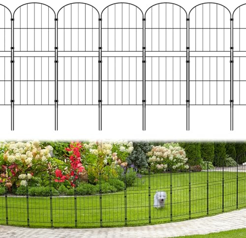 Tall Decorative Garden Fence Panel 15 Pack Elegant Garden Border 37.5(H) x 16'(L) Durable Outdoor Privacy Screen Fencing Easy to Install Weather-Resistant Perfect for Landscaping Yard Decoration