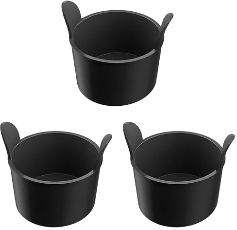 Alnicov 3Pcs Friteuse à Air Pocheuse à Oeufs Ramequins en Silicone Moule à Oeufs Étuis à Muffins pour Friteuse à Air