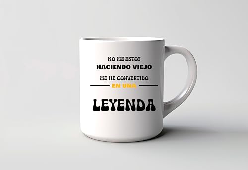Genérico Taza de café, té o bebida originales | Tazas de Cafe | Tazas Originales para Regalar Desayuno Ceramica Te Letras Grabadas 350Ml (Leyenda)