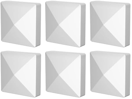Baoblaze 6X Bouchons de Poteau de clôture couvertures de Colonne pyramidale réutilisables 4 Pouces Accessoires de clôture couvercles de Poteau pour platelage
