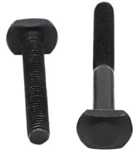 T-Kopf-Schrauben, 1/2 Stück schwarzer Kohlenstoffstahl T-förmiger Stempel Fräsmaschine Schraube Gewindestange Klemmkappenschraube M6 M8 M10 M12(M8 2pcs,80mm)