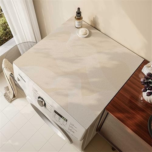 Highdi Housse de Protection pour Machine à Laver Top Moderne Simple,Coussin de Machine à Laver Antidérapant Housse de Machine à Laver pour Machine à Laver Ou Sèche-Linge (Lignes,40x60cm)