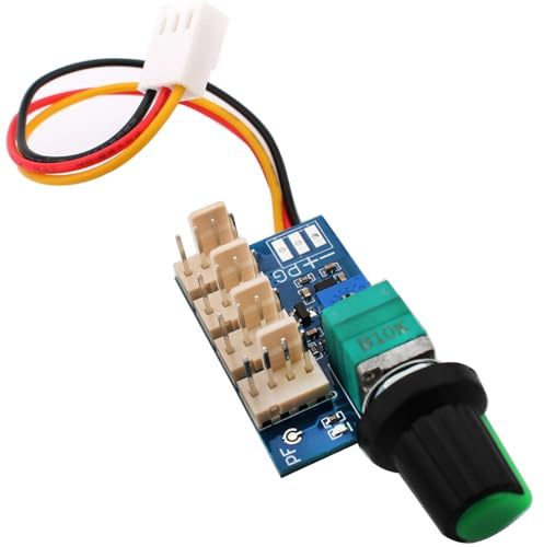 RUNCCI-YUN DC 0-12V PWM Fläkthastighetsregulator, 4Pins 4-kanals PC CPU Regulator Speed Control Rotation för datorns PC-chassi(Med förkopplade terminaler)