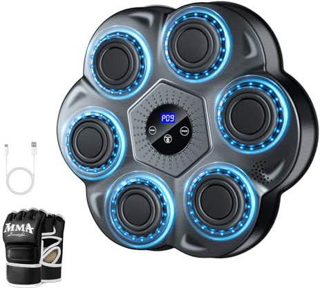 YORWHIN Music Boxing Machine - Upgraded Smart Bluetooth Wall-Mounted Music Punch Boxing Set mit Boxhandschuhen, 9 Geschwindigkeitsmodi und Zählmodus für Erwachsene Box