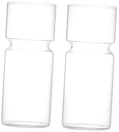 Fenteer 2X Glasvase Hyazinthenglas Blumenvase Hyazinthen Tischvase Vase Glas Tischdeko
