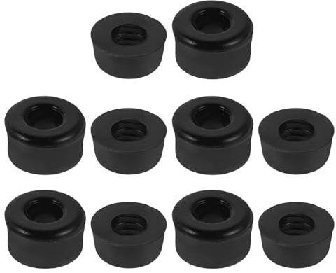 FUNOMOCYA 10pcs Black Skateboard Bushings Set, Shock-absorbing Truck Cushions for Roller Skates and Longboards, Sturdy Skating Accessories for Teens and Freeskates
