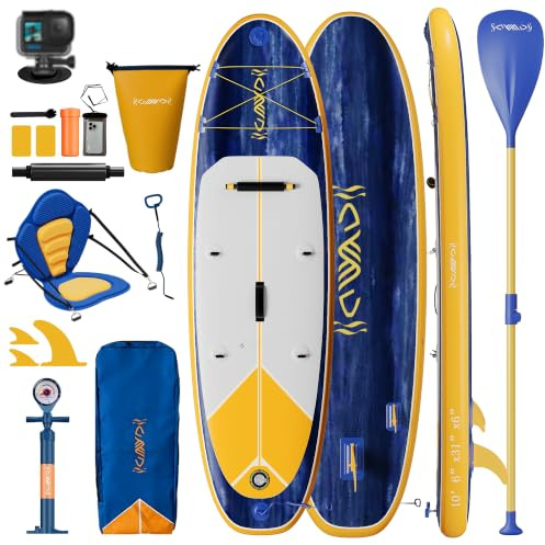 JUMMICO Tavola gonfiabile Stand Up Paddling Board SUP Board Design unico stabile e rapido gonfiaggio completo con zaino