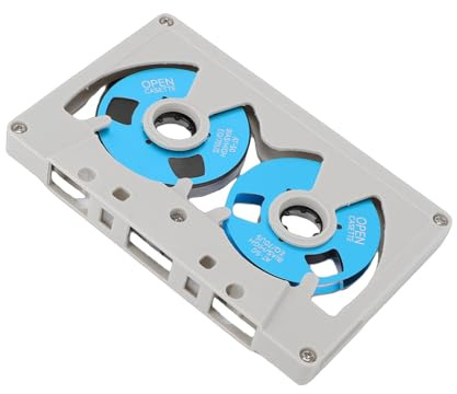 Wakects Cassette Métallique Double Face, ABS et Alliage d'aluminium, Durée d'enregistrement de 50 Minutes, pour Magnétophones et Audiophiles Vintage