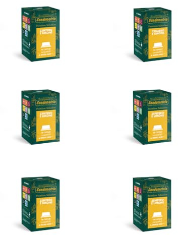 Sandemetrio Tisana Zenzero e Limone, 96 Capsule compatibili con A Modo Mio, Premium Selection