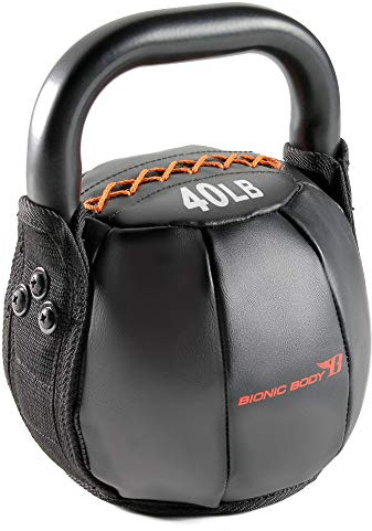 Bionic Body by Kim Lyons Soft Kettlebell 40 lb – Ergonomic Handle for Strength, Conditioning, Core & Full-Body Workouts, Home Gym, HIIT & Functional Fitness