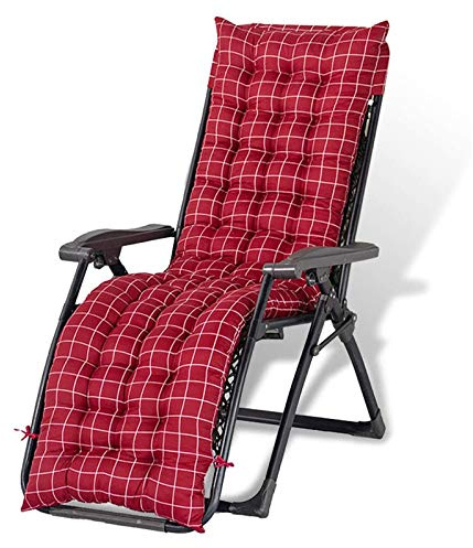 YAOBAO Auflagen Für Gartenliegen, Sonnenliege Kissen Bankkissen Verrutschen Verhindern, Sitzkissen Sitzpolster Sitzauflage Für Terrasse, Reisen, Relax Liegestuhl, Ohne Stuhl,Rot,S