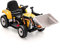 GYMAX Kids Ride on Bulldozer, 12V Battery Powered Toy Car with Remote Control, Light, Music, USB, Adjustable Arm & Bucket, Slow Start, Children Electric Excavator for 3-8 Years Old (Yellow+Black)