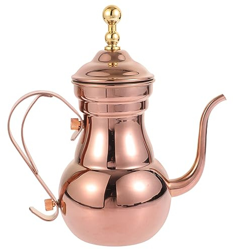 OSALADI Théière en acier inoxydable avec passoire 700 ml Style oriental Bouilloire à café Long bec étroit pour thé Maison Bureau Gastronomie