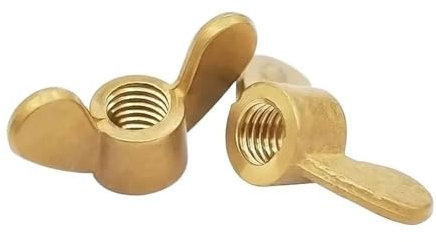 SINEKY 5 pz M3 M4 M5 M6 M8 M10 M12 M14 Dadi ad Alette in Ottone Dadi a Farfalla in Rame Stringere a Mano Dado(Size:M6)