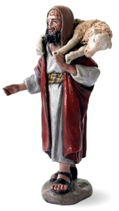 Pastore con Agnello | Figure misteriose |Figure del presepe |Serie 11 cm| Progettato da José Luis Mayo Decorazione natalizia |Nascita