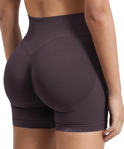 ZAAYO Damen Sport Shorts Hidden Scrunch Workout Auswirkungen Short 4.5 Scrunch Butt Lifting Gym Short Nahtlose Booty Biker Shorts