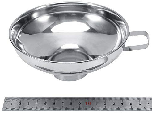 Imbuto per Barattoli a Bocca Larga in Acciaio Inossidabile con Manico, Utensile da Cucina per Alimenti di Grandi Dimensioni (L)