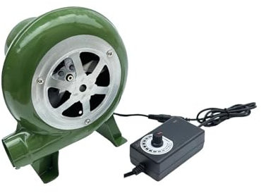 KAKAK Soplador eléctrico for Barbacoa, Apto for Mini barbacoas, Herrero, forja y soplador con Adaptador de Velocidad. Viento Fuerte(80W)