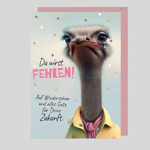 Michel Verlag Glückwunschkarte zum RUHESTAND. Gute Wünsche zu Pensionierung Abschied Rente Pension. Hochwertige Klappkarte 12x17cm, für Freunde, Kollegen. Inkl. Umschlag. MADE IN GERMANY! (tierisch)