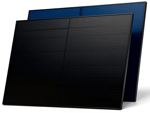 SUNNIVA® Solarmodul 2x 500 W FULL BLACK Bifazial Glas PV Modul Solarpanel - PMax 1000W (2x500W) Bifacial N-Type, für Balkonkraftwerk oder PV Solar Anlage