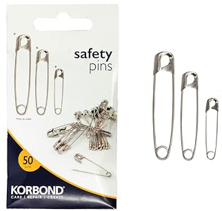 Korbond Sicherheitsnadeln, 50 Stück,