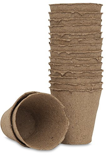 Windhager 05505 Set di 16 vasi di Torba Rotondi da 8 cm