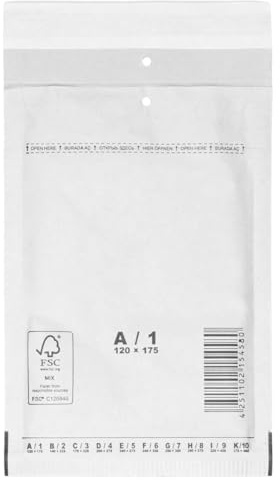 verpacking Luftpolstertaschen 120 x 175 mm Weiß A1 [Größe und Stückzahl wählbar] selbstklebend Versandtaschen mit Luftpolster 600 Stück