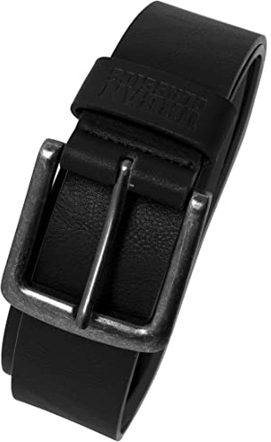 Urban Classics Leather Imitation Belt, Cintura Unisex Adulto, Nero (Black 7), S