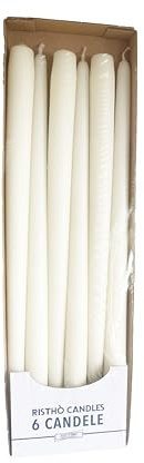 Cereria de Giorgio risthò Velas cónicas para candelabro (Cera, Crema, 2.2 x 40 cm), 6 Unidad