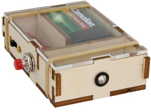 matches21 LED Taschenlampe Holz Bausatz vorgestanzte Teile & Lötübung Bastelset/Werkset für Kinder & Jugendliche ab 10 Jahren
