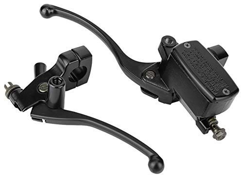 Hlyjoon 2Pcs Moto Maître Cylindre De Frein, Noir En Aluminium Gauche Droite Frein Embrayage Pompe Levier 1.0 /25mm Pour Shadow 400600750 1100 Magna 250750 Steed 400600 VT600levier maitre cylindre mo