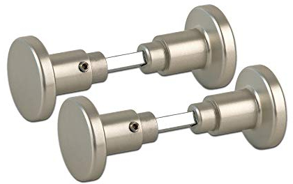 BigDean 2x Aluminium Zimmertürknöpfe Knopfdrücker - beschichtetes Aluminium - zum aufdrehen von Türen - ideal als Schutz vor unbeabsichtigem Türöffnen