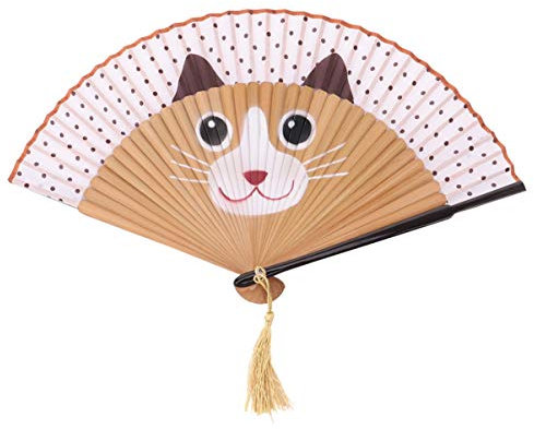 VOSAREA Beautiful Fan Cartoon Cute Cat Silk Fan Decorative Folding s Handheld Foldable Kids Decor Cat Decorations Hand Lace and Japandi Decor Folding s Cute