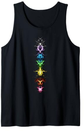 Chakra Regenbogen Yoga Meditation Symbol Spirituell Fraktal Tank Top