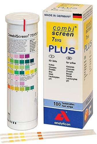 Analyticon - Combi Screen 7 SYS, 7 Parameter, Urinstreifen für Sehtests oder zur Verwendung mit Urilyzer® 100, 100 Pro, 24058