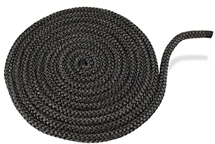 LANZZAS Kamin- & Ofentürdichtung - Durchmesser Ø 10 mm - Länge: 4m - Glasfaserband hitzebeständig - Ofendichtschnur
