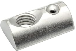KLAK 45 - Nutenstein mit Federkugel und Steg M8 Nut 10 für Aluprofil 45-er - 10 Stück