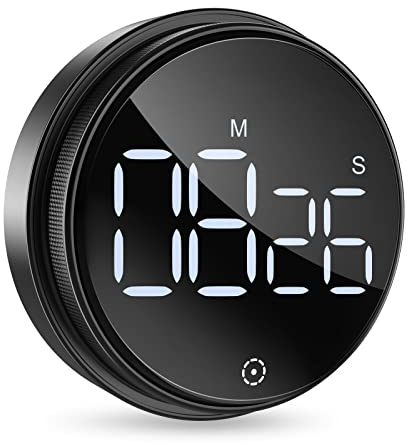 ORIA Digitaler Küchentimer Magnetischer, 3'' LED Küchenwecker Kurzzeitmesser Eieruhr mit Klapphalterung & Rutschfesten Pads, 3 Lautstärkestufen, für Kochen, Sport, Backen, Studieren